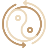 Gráfico que simboliza el ying y el yang